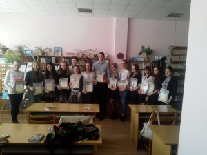 Студенти та учні ЗОШ переможці конкурсу  читців творів Л.Костенко